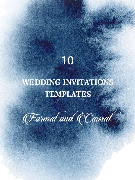 10 Formal and Casual Wedding Invitations Templates & Designs